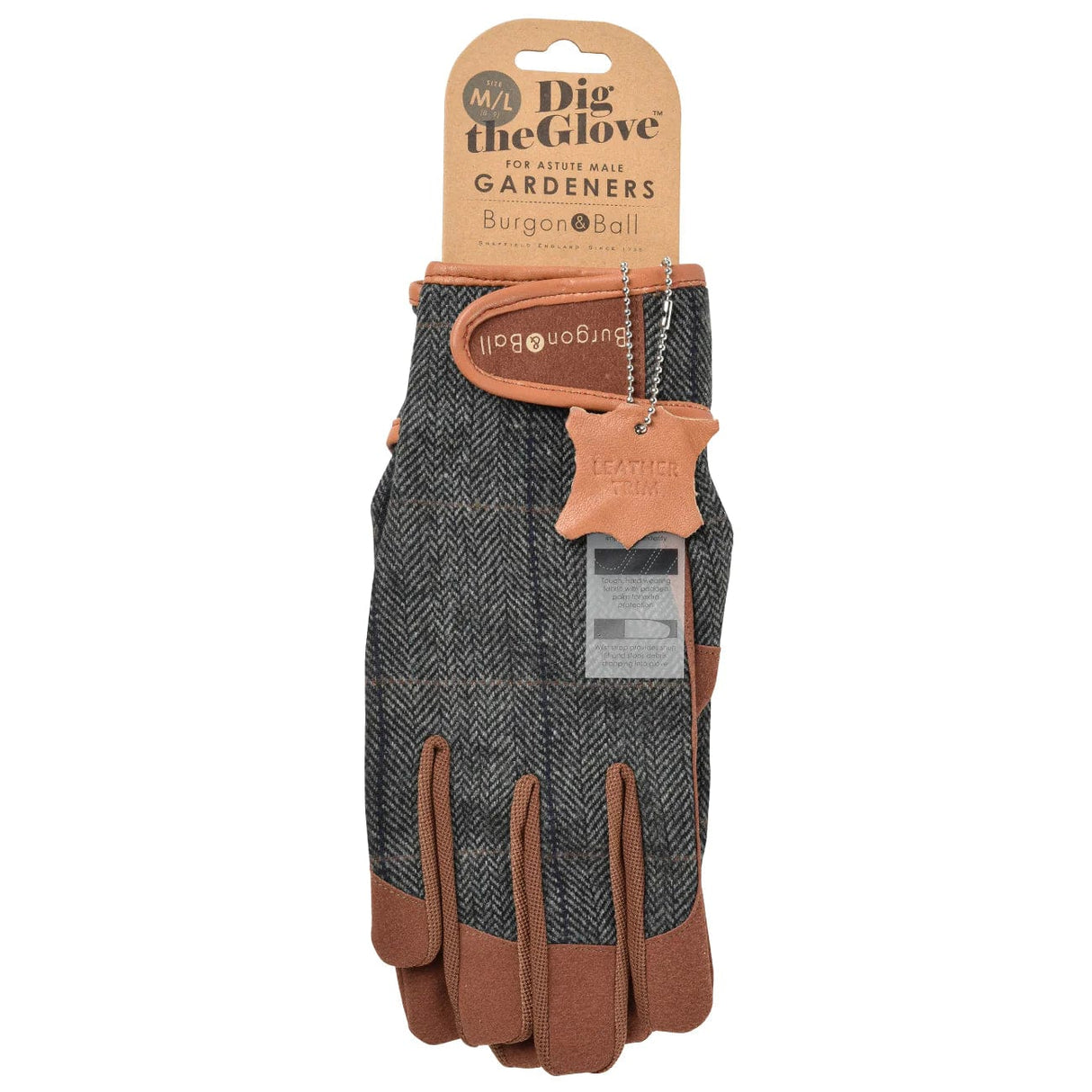 Tweed Gardening Gloves -L / XL