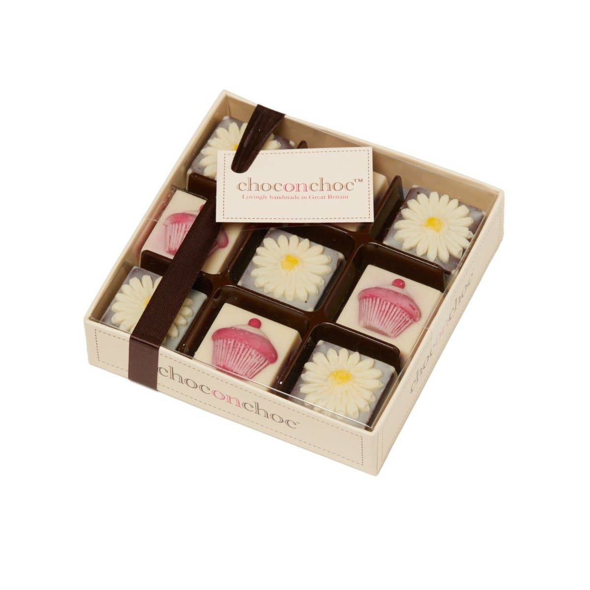 Cupcake and Daisy Handmade Solid Chocolates
