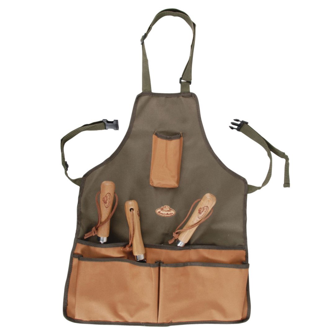 Canvas Khaki brown garden tool apron