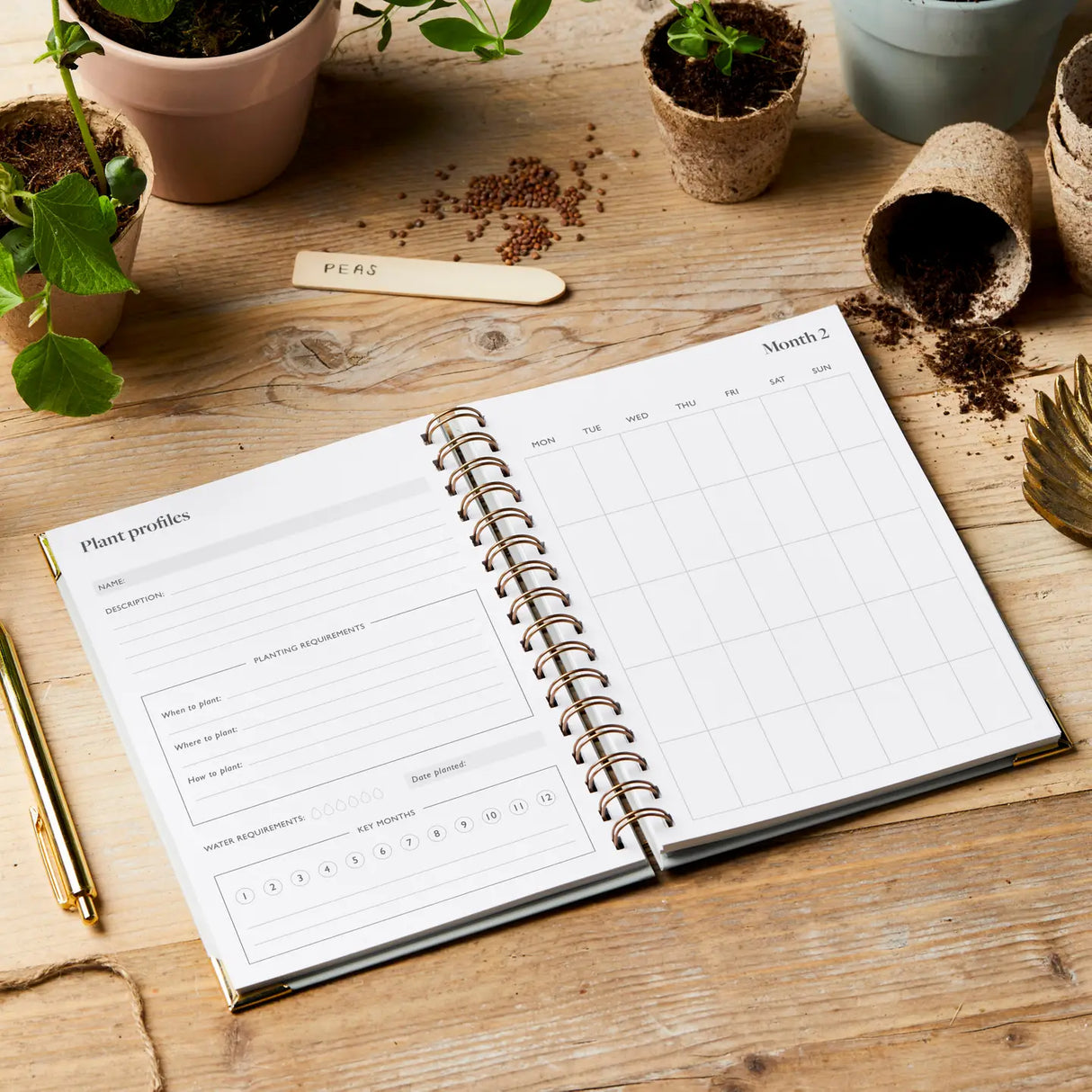 Gardening Journal - spiral bound