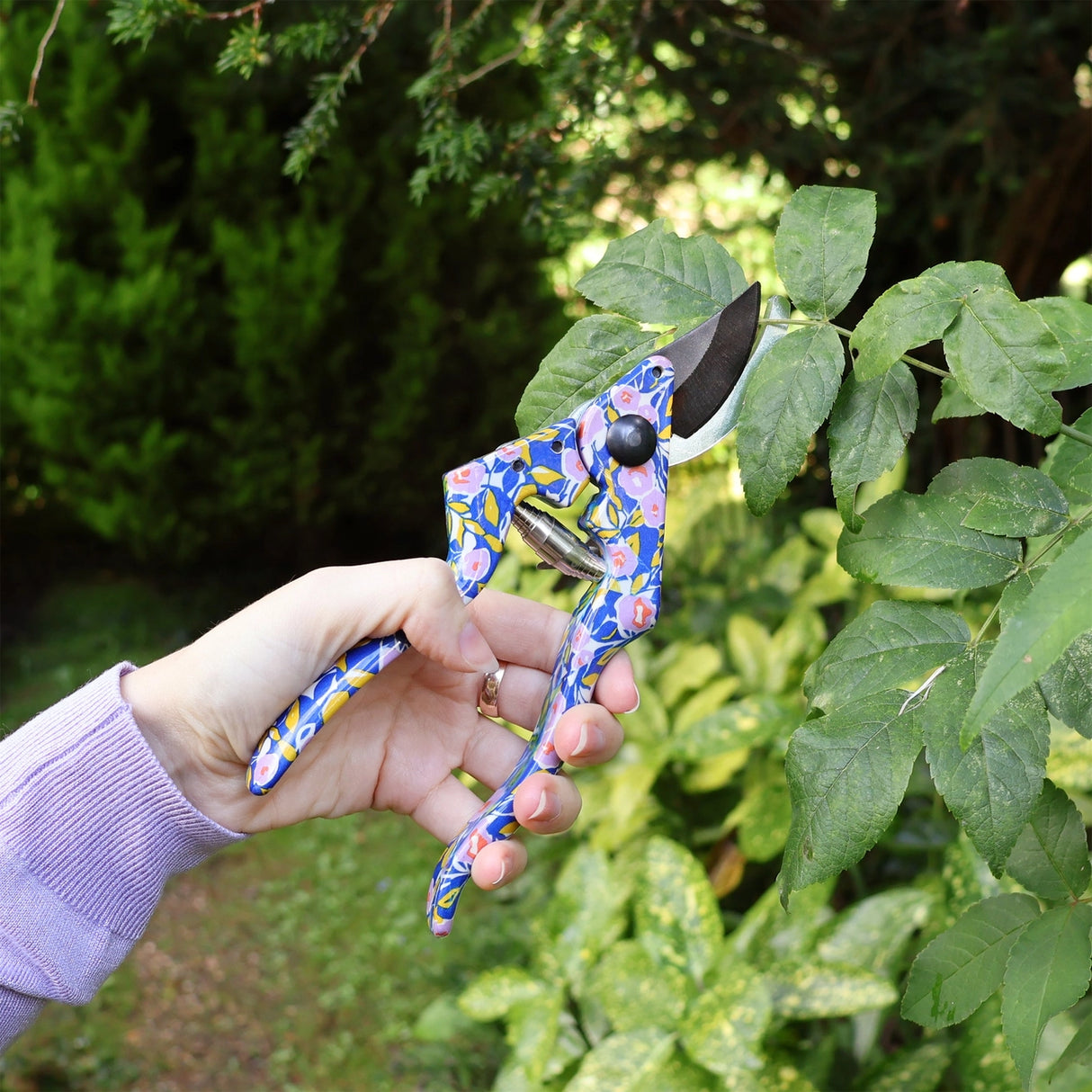 Secateurs With Pouch – Blue Floral