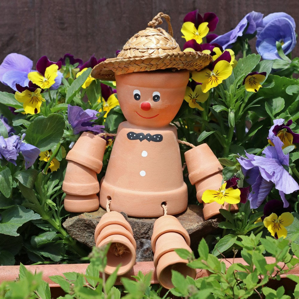 Terracotta Pot Man Garden Ornament