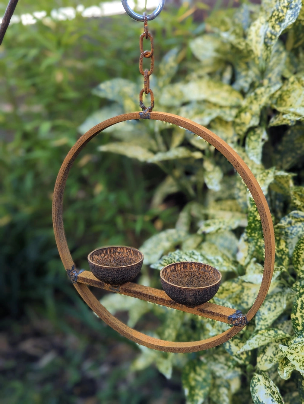 Hanging Metal Double Bird Feeder