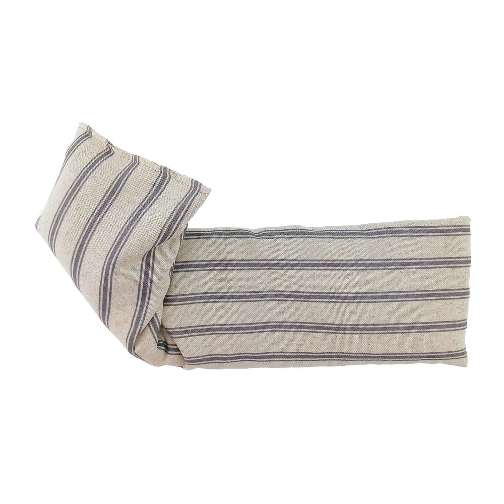 Lavender wheatbag. Linen with grey stripes