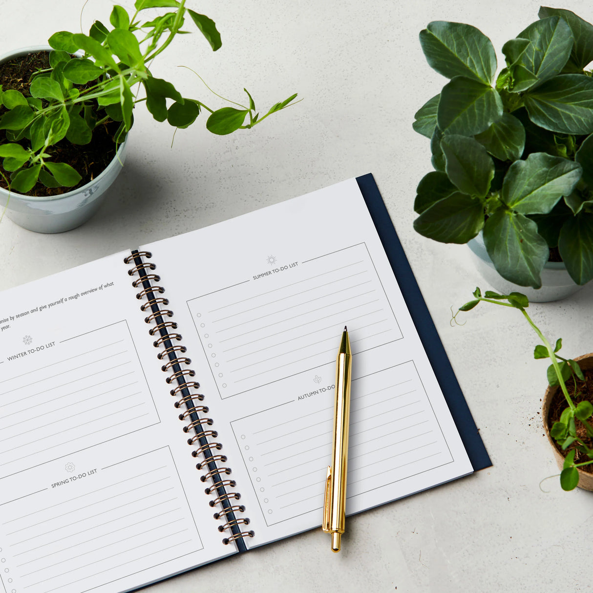 Gardening journal inside