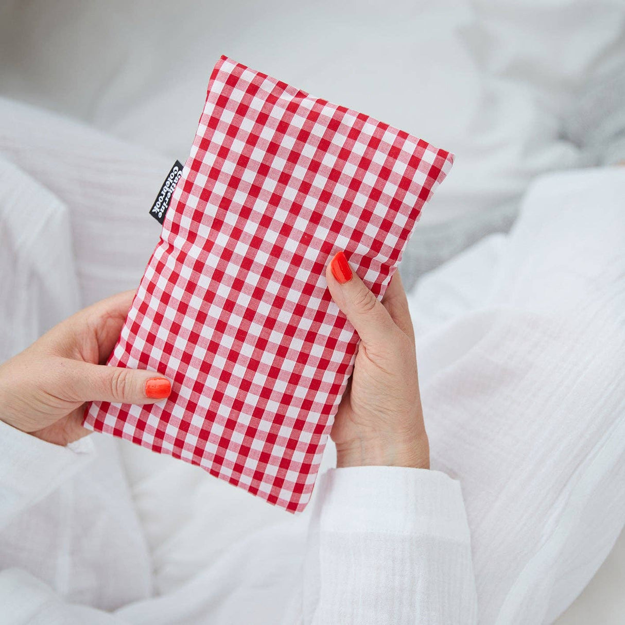 Red Gingham Mini Hot Water Bottle