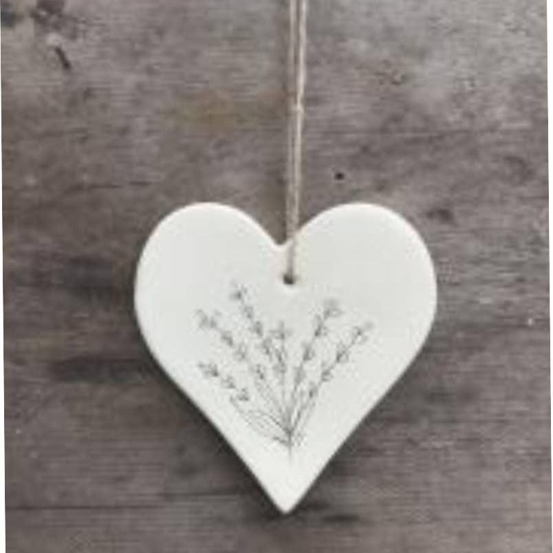 Seedhead Lavender Hanging Heart