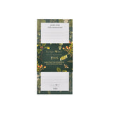 Woodland botanical notepad with magnetic back on white background