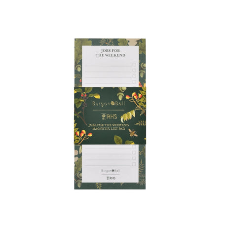 Woodland botanical notepad with magnetic back on white background