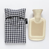 Navy Gingham Mini Hot Water Bottle