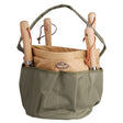 Canvas Garden Tool bag with handle. Khaki and beige