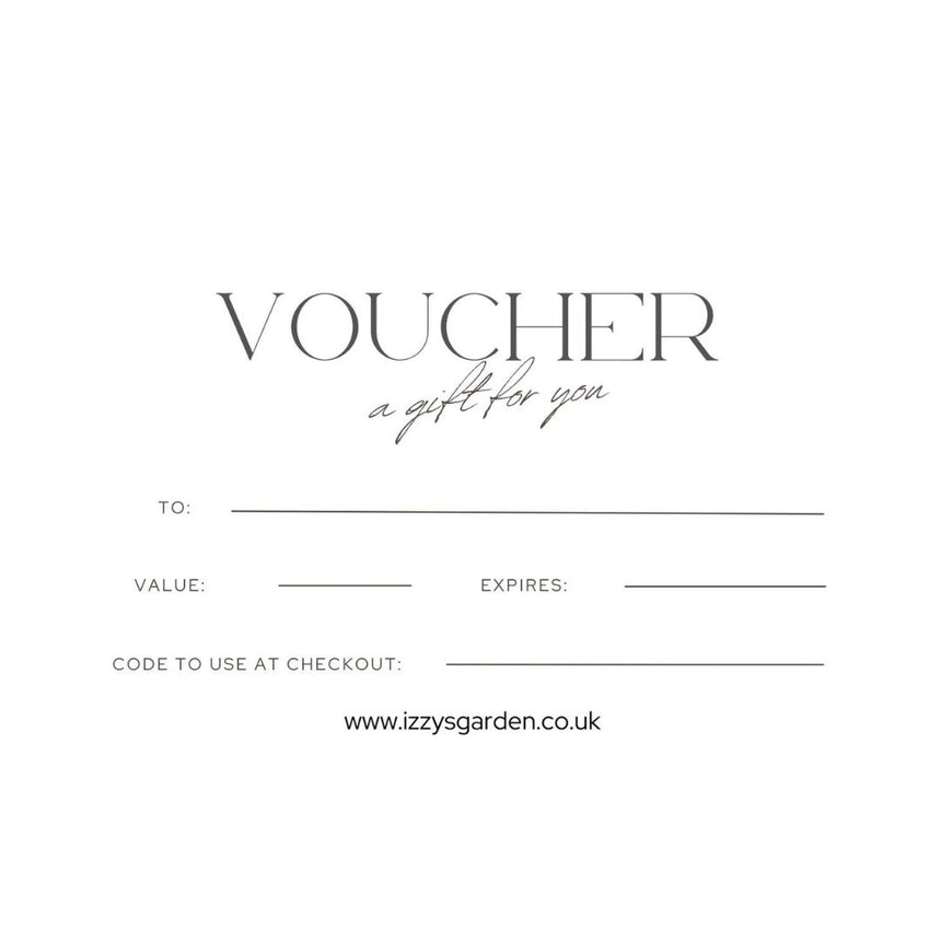 Izzy's Garden Gift Voucher Card (sent in the post)