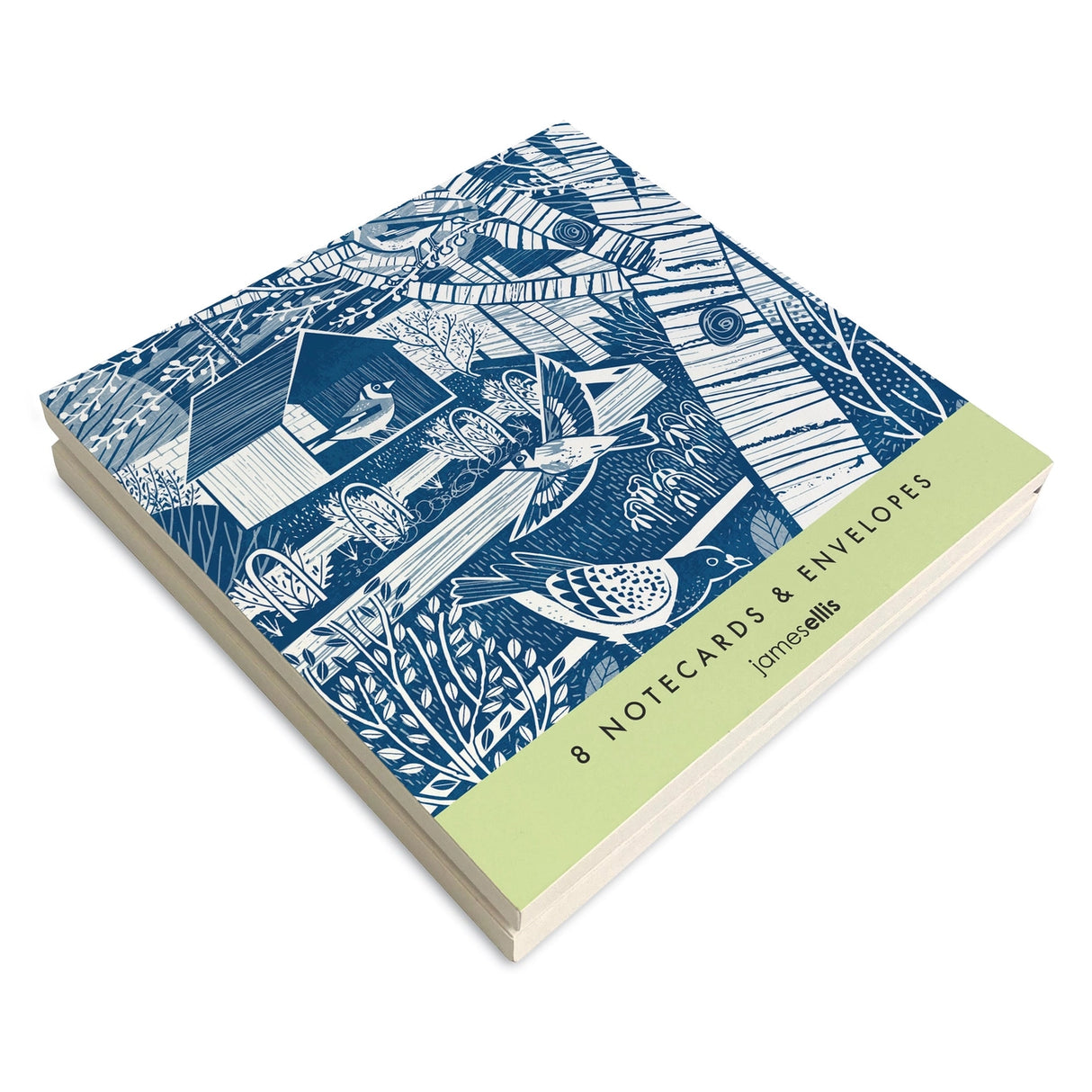 Garden Scene Notecards x8