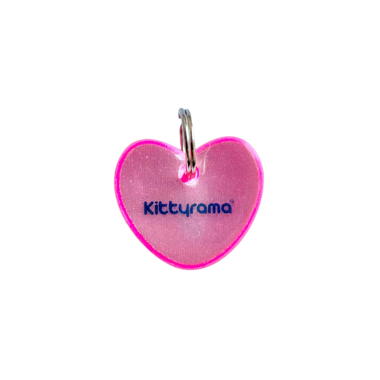 Cat Reflective Collar Charm - Heart