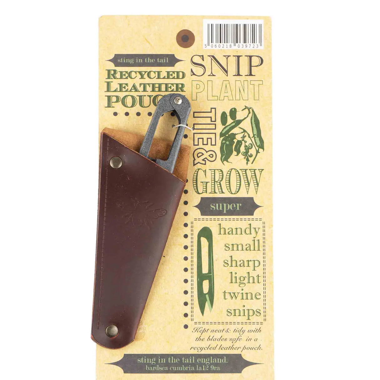 Garden Snips in Leather Pouch