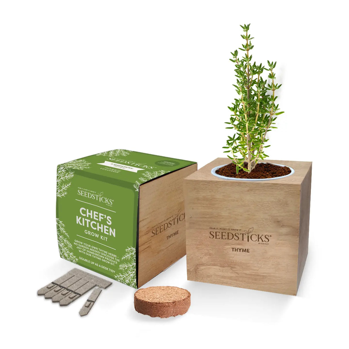 Chef’s Kitchen Wooden Cube Herb Garden