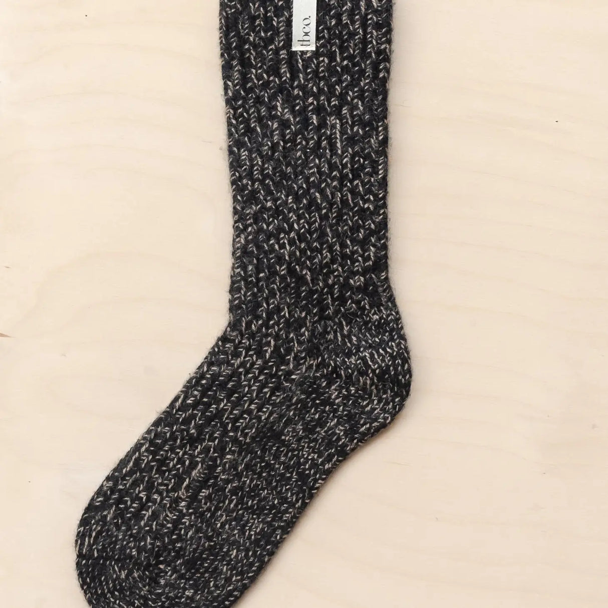 Cashmere & Merino Socks in Black Fleck