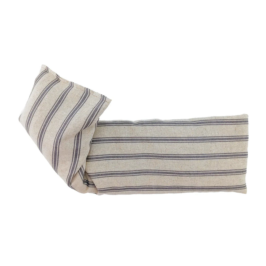 Lavender wheatbag. Linen with grey stripes